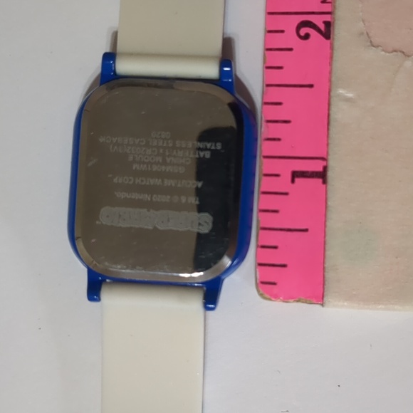 Super Mario Bros Digital Watch Unisex Blue Stainless Steel Rubber Band - Picture 9 of 10